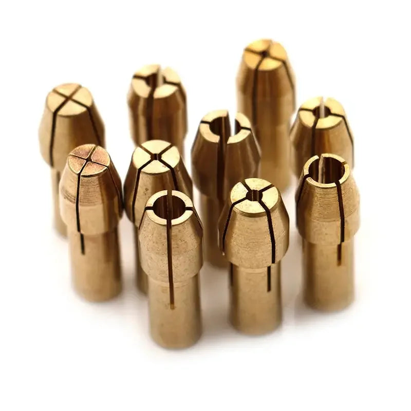 10Pcs/Set Mini Drill Chucks Adapter 0.5mm-3.2mm Mini Drill Chucks Chuck Adapter Micro Collet Brass For Power Rotary Tool