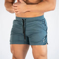 Summer thin mesh sports shorts men's breathable trend muscle fitness training three point pants running casual sports shorts
